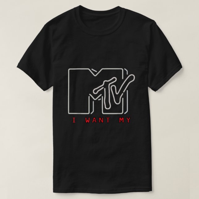 I Want My MTV Neon  T-Shirt (Design Front)