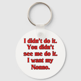 I want my nonno (Italian Grandfather). Keychain