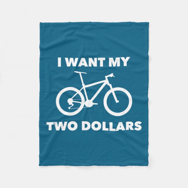 I Want My Two Dollars 2$ Movie Quote Retro 80s Vin Fleece Blanket (Front)