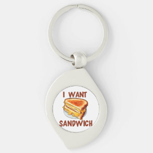 I Want Sandwich Keychain
