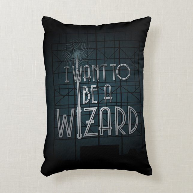 I Want To Be A Wizard Decorative Pillow (Front(Vertical))