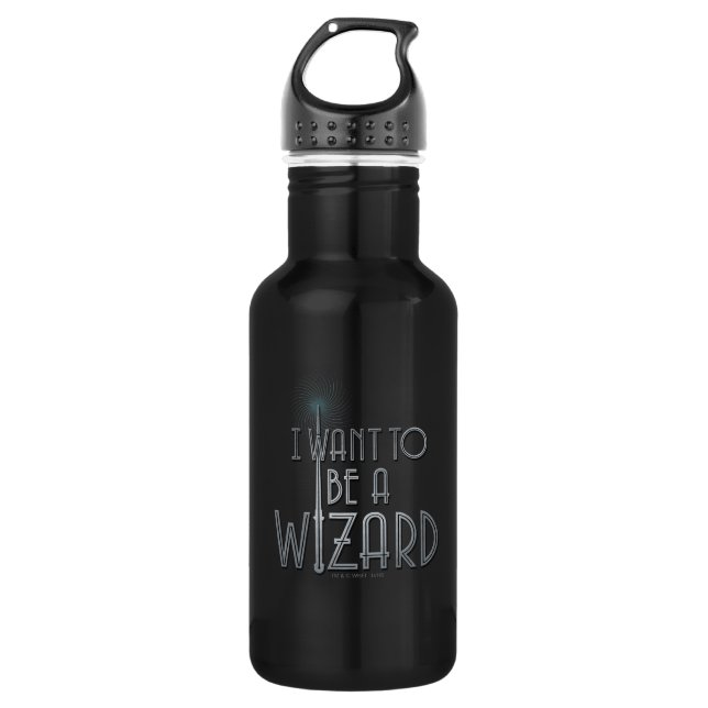 I Want To Be A Wizard Stainless Steel Water Bottle (Front)