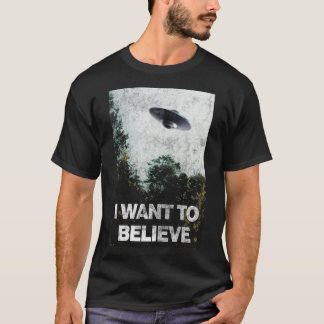 I Want to Believe Area 51 UFO Alien Abduction Pull T-Shirt