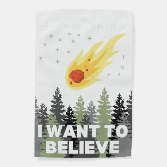 I Want to Believe Asteroid Garden Flag (Front)