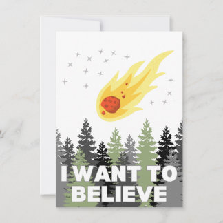 I Want to Believe Asteroid Notecard
