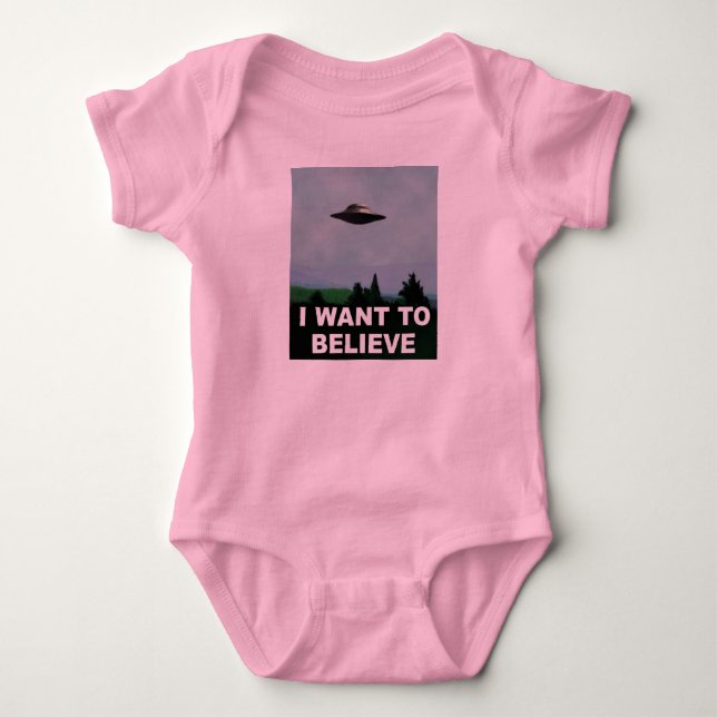 I Want To Believe Baby Bodysuit (Front)