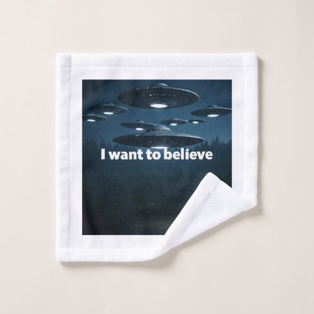 I want to believe bath towel set (Wash Cloth)