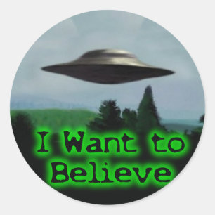 I want to believe classic round sticker