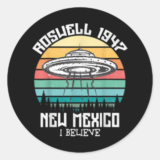 I Want To Believe I Aliens UFO Area 51 Roswell New Classic Round Sticker