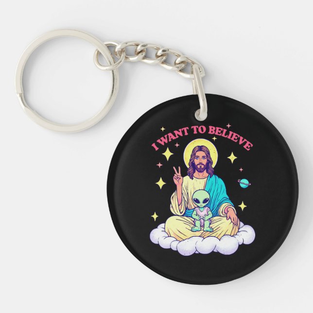 I Want To Believe Keychain (Front)