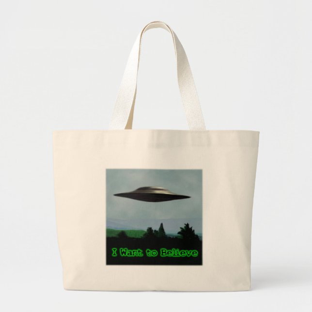 I want to believe large tote bag (Front)
