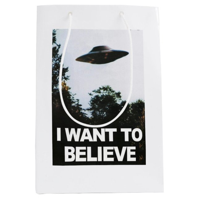 I want to believe medium gift bag (Front)