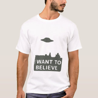 I WANT TO BELIEVE Muted Green T-Shirt