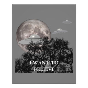 I WANT TO BELIEVE PHOTO PRINT