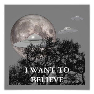 I WANT TO BELIEVE PHOTO PRINT