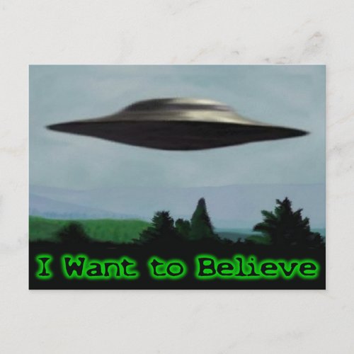 I want to believe postcard