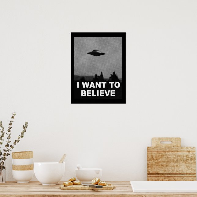 ネイタルデザイン ポスター　 I WANTTOBELIEVE POSTER I WANT TO BELIEVE POSTER | Zazzle
