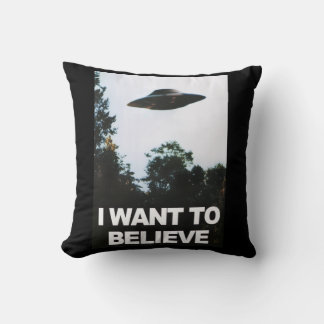 I want to believe throw pillow