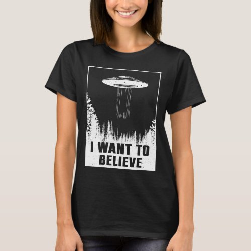 I Want To Believe UFO Alien Vintage T_Shirt
