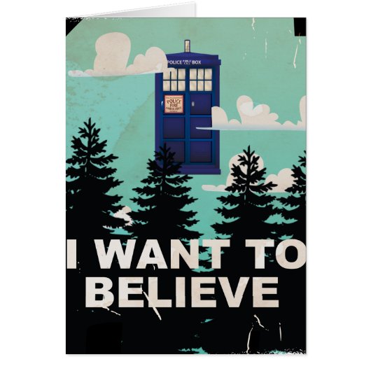 I Want to Believe Vintage Police Box (Front)