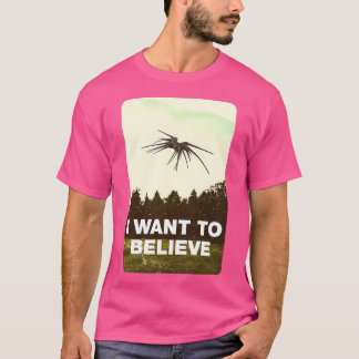 I Want To Belive - Ufo - Black - Sci-Fi T-Shirt