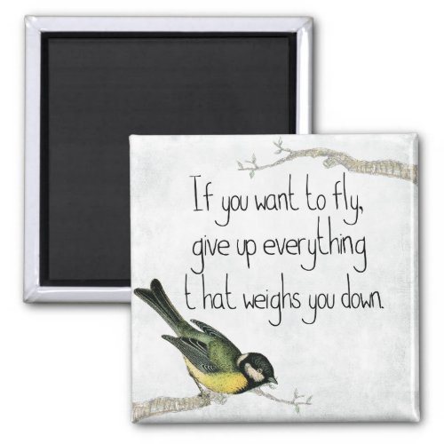 I Want To Fly 2 Inch Square Magnet