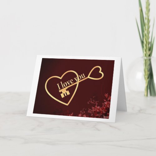 I WANT TO GIVE YOU THE KEY TO MY HEART HOLIDAY CARD