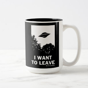 I Want To Leave Two-Tone Coffee Mug