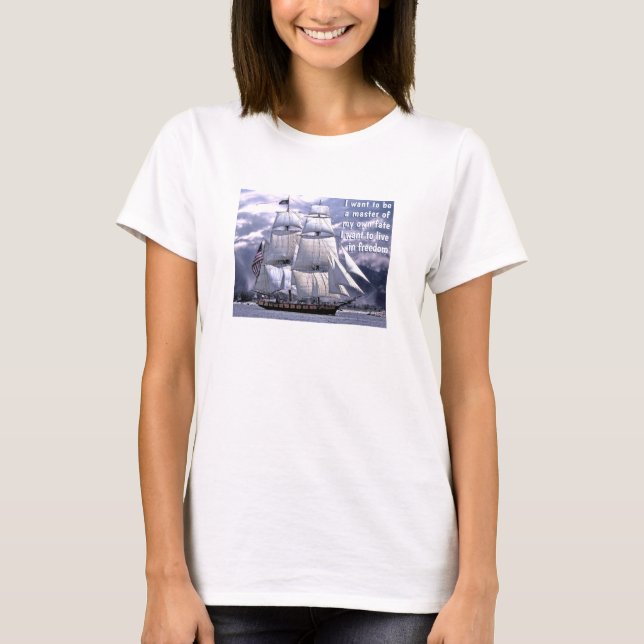 I want to live in freedom (light) T-Shirt (Front)