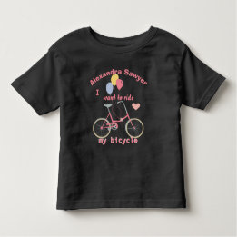 I want to ride my bicycle Vintage Bike Balloons Toddler T-shirt