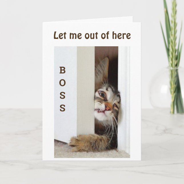 I WANT TO SAY **HAPPY BIRTHDAY BOSS*** CARD (Front)