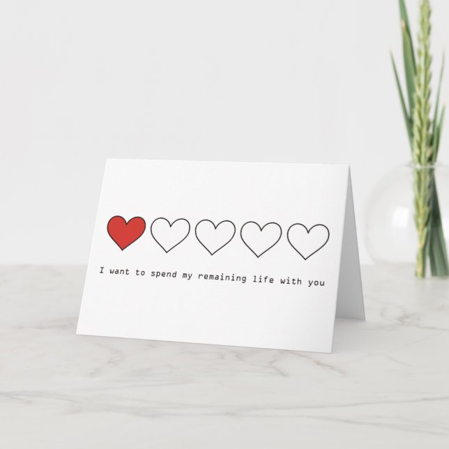 I want to spend my remaining life with you holiday card (Front)