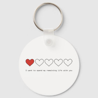 I want to spend my remaining life with you keychain