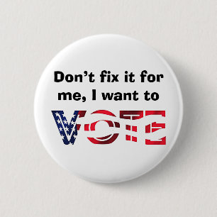 I Want to Vote Button