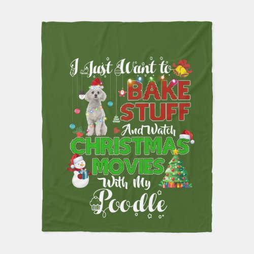 I want to watch christmas movies with my poodle fleece blanket