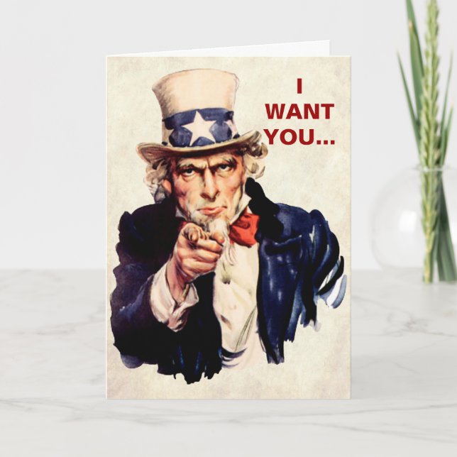I Want You! Card (Front)