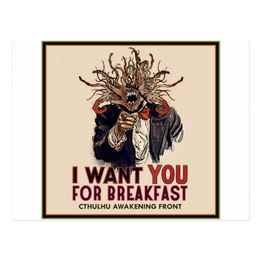 I want you for breakfast postcard | Zazzle