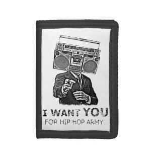 I want you for hip-hop army tri-fold wallet
