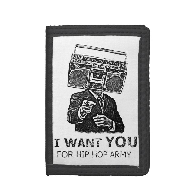 I want you for hip-hop army tri-fold wallet (Front Vertical)