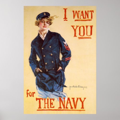 I want you for the Navy Poster