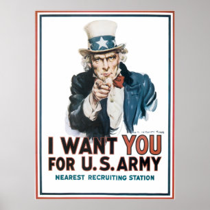 I want YOU! for United States Army Poster