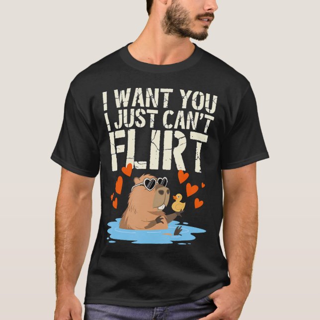 I Want You I Just Can't Flirt - Cracked Stencil T-Shirt (Front)