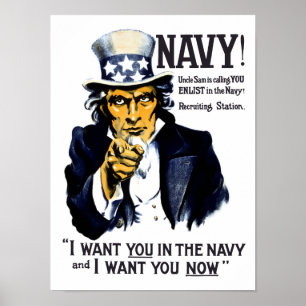 I Want You In The Navy! Poster