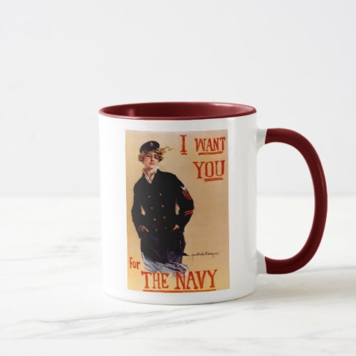 I Want You Navy Mug