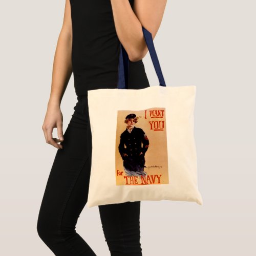 I Want You Navy Vintage Bag