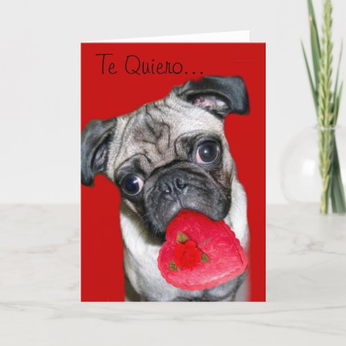 I Want You Pug Dog Card