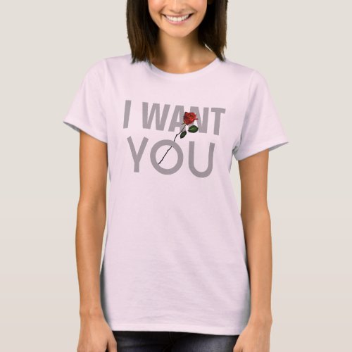 i want you rose valentines day t_shirt design