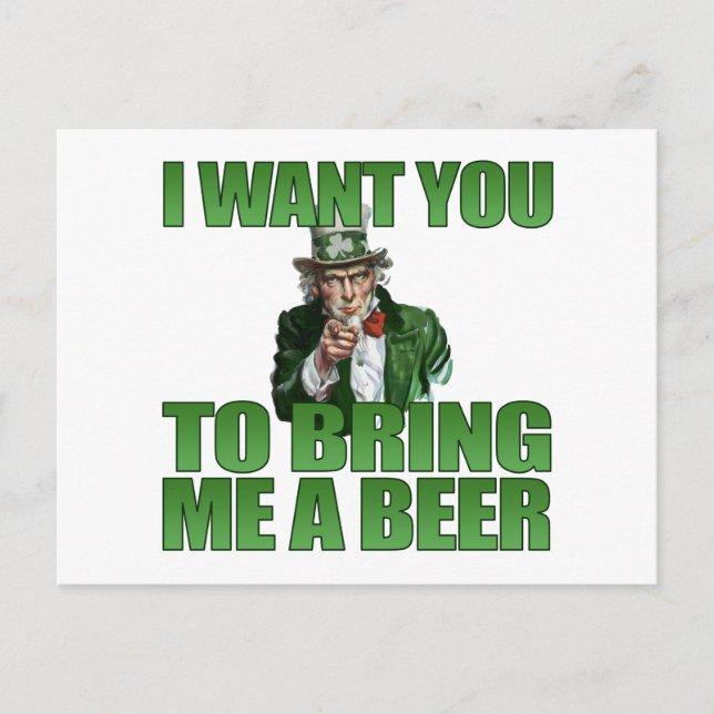 I Want You to Bring Me a Beer Postcard (Front)