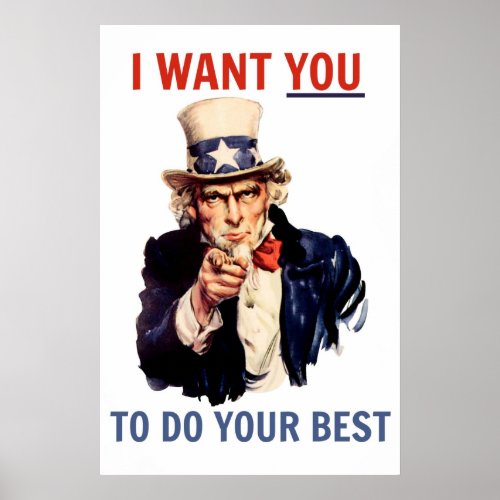 I Want You to Do Your Best Poster