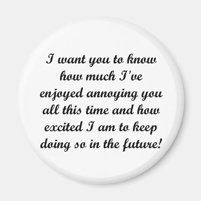 I want you to know magnet (Front)